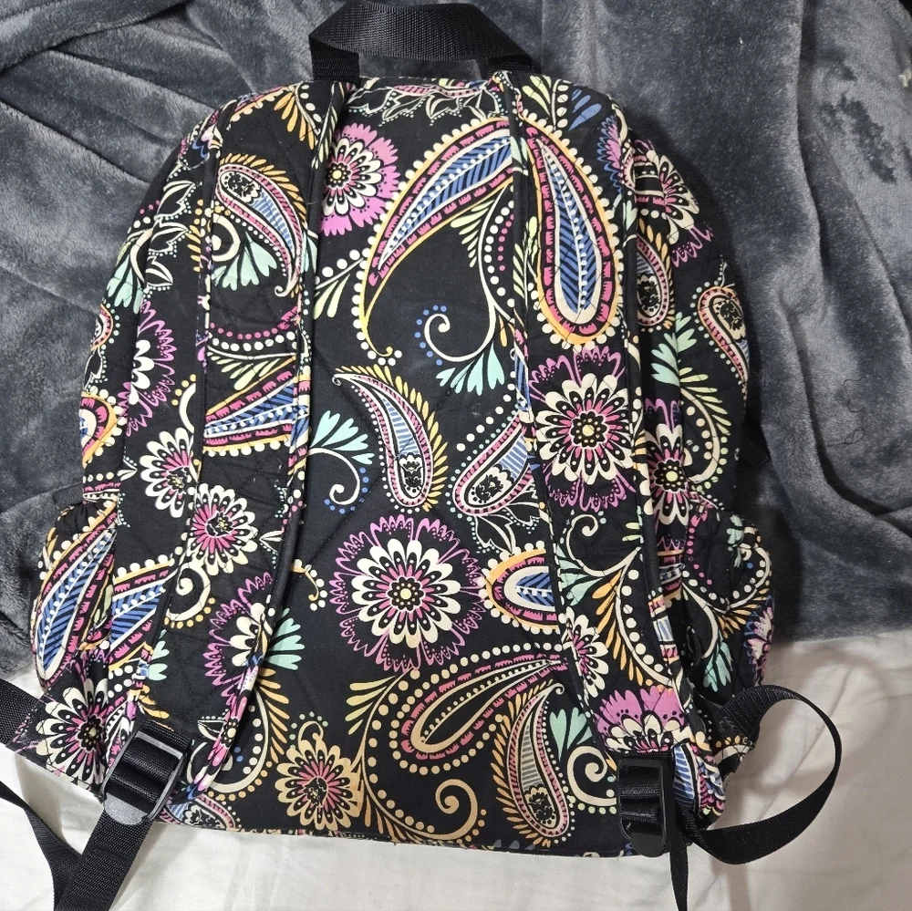 VERA BRADLEY Lighten Up Essential Backpack Bandana Swirl Pattern Computer Bag